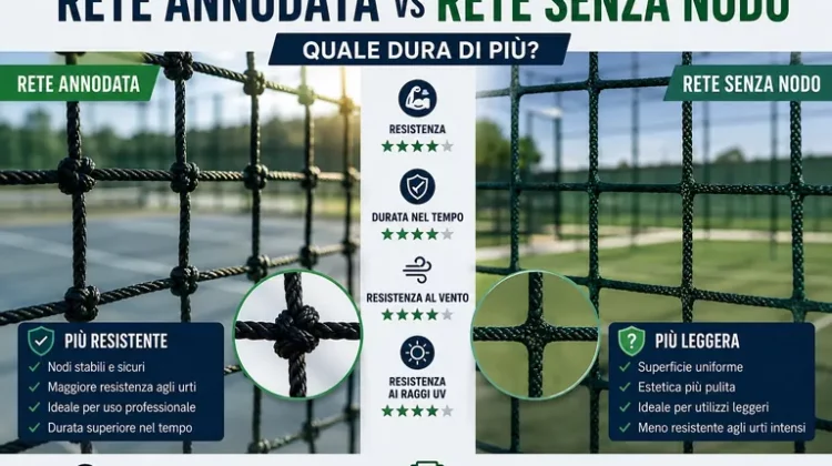 Confronto tra rete annodata e rete senza nodo per impianti sportivi: differenze di resistenza, durata e applicazioni